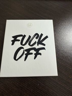 F**k Off 9 color shadow palette Box with Bold Black Script